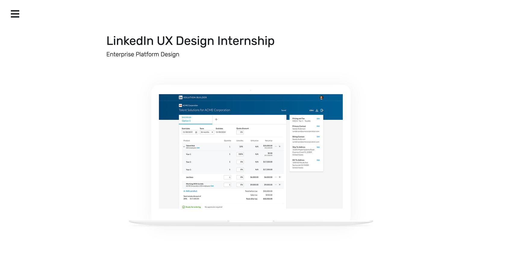 Linkedin Ux Design Intern